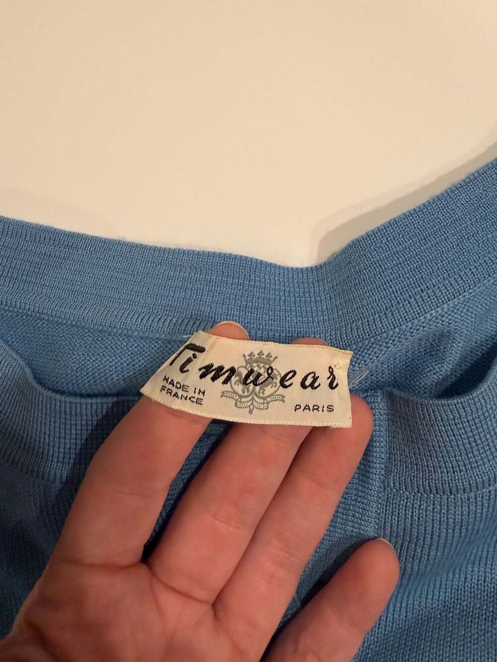 Vintage Timwear Paris 100% Tasmanian Wool Knit Short Sleeve Henley Shirt - Picture 5 of 9